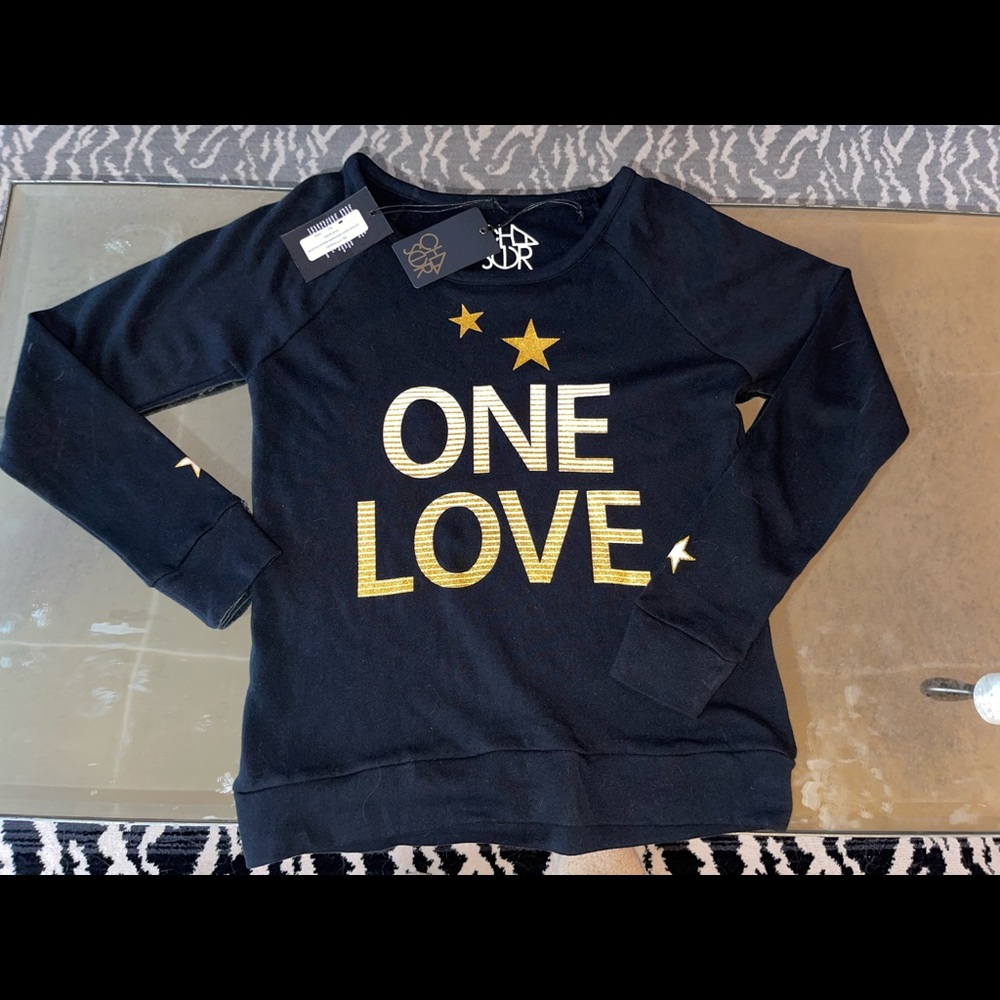 Chaser Cotton Fleece Raglan Pullover One Love M